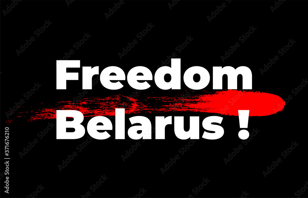 Vector illustration the inscription Freedom for Belarus . The symbol of freedom Belarus. National colors of Belarus Vector illustration the inscription Freedom for Belarus . The symbol of freedom Belarus. National colors of Belarus