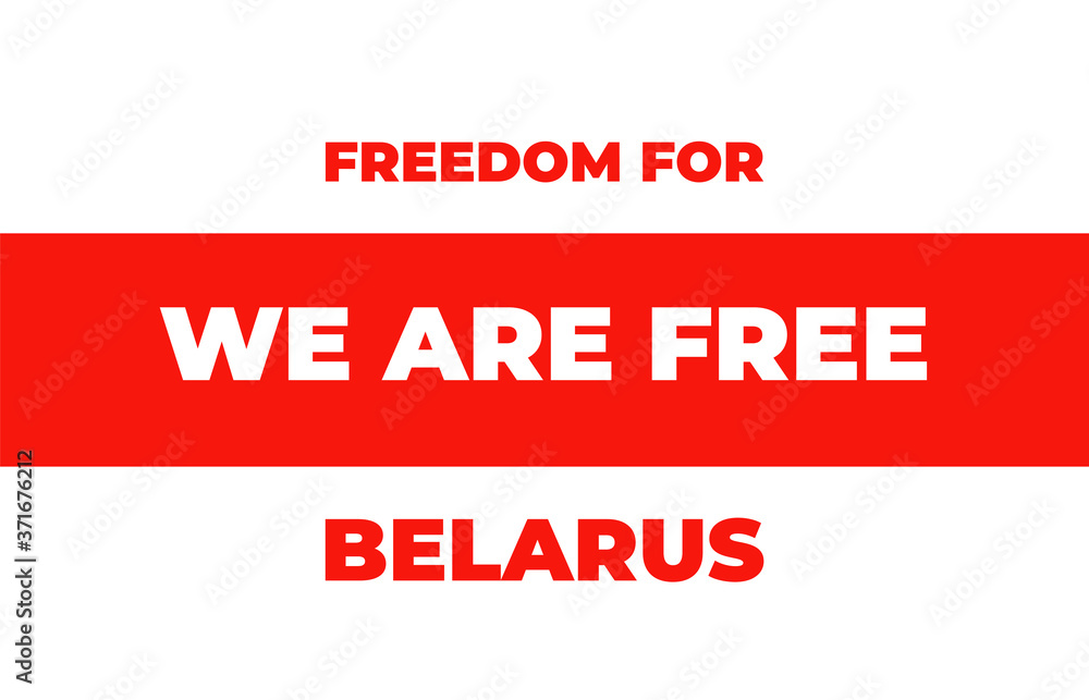 Vector illustration the inscription Freedom for Belarus . The symbol of freedom Belarus. National colors of Belarus Vector illustration the inscription Freedom for Belarus . The symbol of freedom Belarus. National colors of Belarus