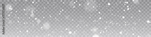 Vector heavy snowfall  snowflakes in different shapes and forms. Snow flakes  snow background. Falling Christmas