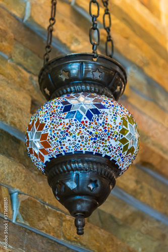 old Turkish lantern on the wall