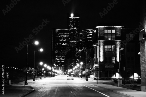 Detroit City night scenes © Schye Lane