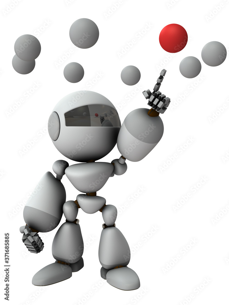 Fototapeta premium 正しい選択と人工知能搭載のロボット