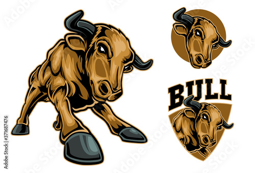 Bullhead sport logo badge