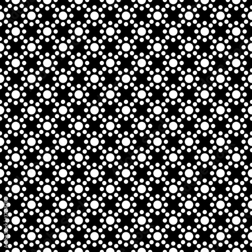 Circles seamless pattern. Dots print. Polka dot motif. Circular figures backdrop. Rounds background. Dotted wallpaper. Digital paper, textile ornament, web design, abstract image. Vector illustration