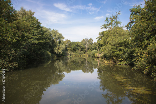 Views of the River Bure between Wroxham and Coltishall, The Broads, Norfolk, UK