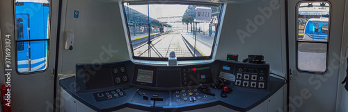 cockpit of train