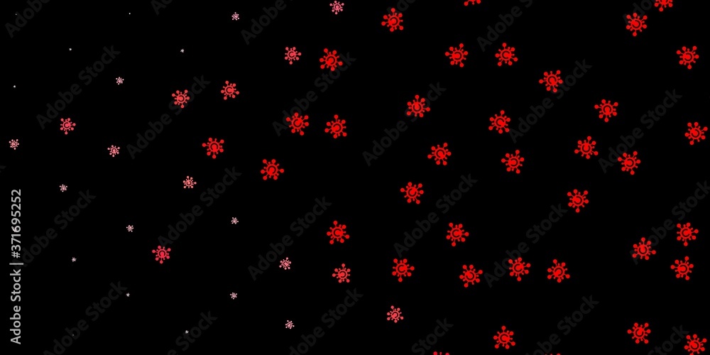 Dark red vector template with flu signs. Dark red vector template with flu signs.