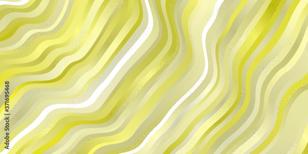 Light Yellow vector texture with wry lines. Abstract illustration with gradient bows. Pattern for business booklets, leaflets Light Yellow vector texture with wry lines. Abstract illustration with gradient bows. Pattern for business booklets, leaflets