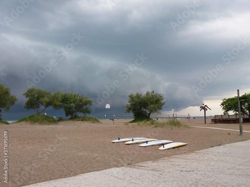 Tormenta en la playa