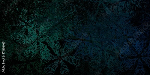 Dark green, yellow vector background with spots.