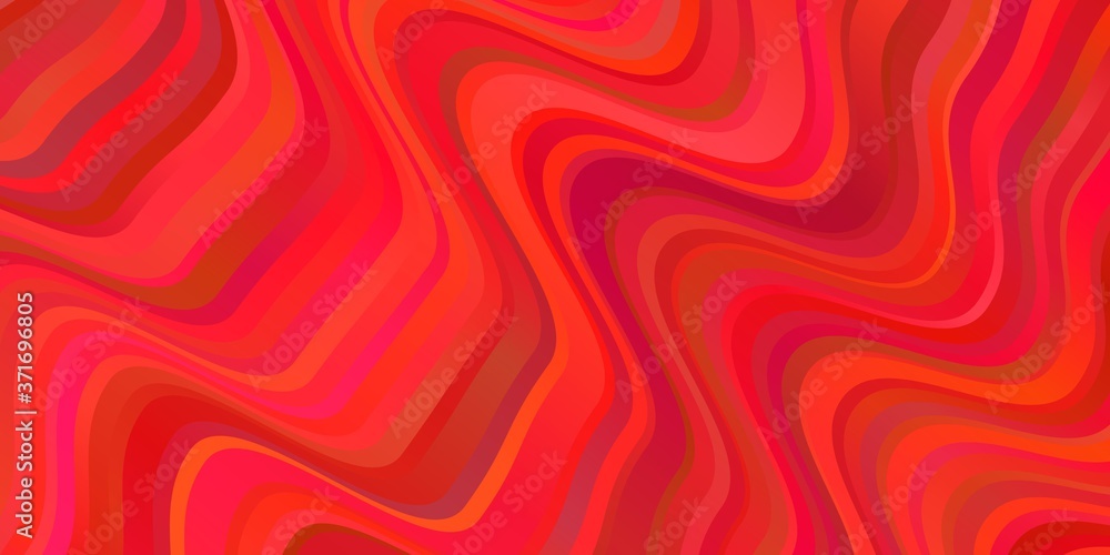 Light Red vector template with curves. Light Red vector template with curves.