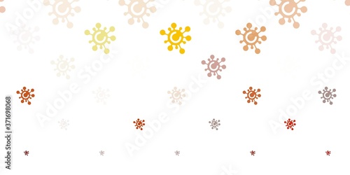Light Yellow vector texture with disease symbols.
