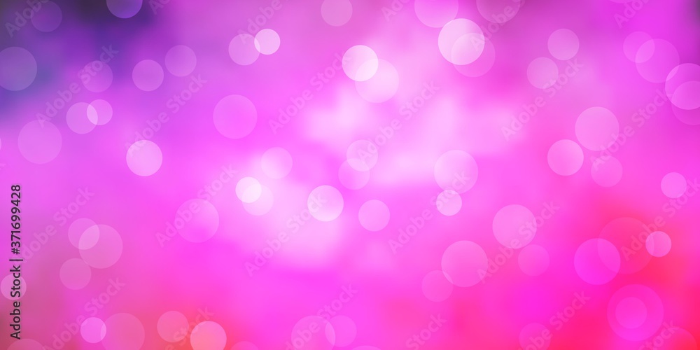 Light Purple, Pink vector pattern with spheres. Illustration with set of shining colorful abstract spheres. Pattern for business ads. Light Purple, Pink vector pattern with spheres. Illustration with set of shining colorful abstract spheres. Pattern for business ads.