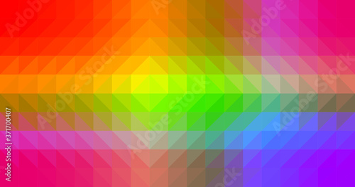 Abstract low poly background. Triangle irregular polygon geometric crystal origami multicolored rainbow spectrum pattern. Vector illustration