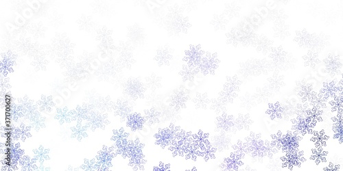Light purple vector natural artwork with flowers.