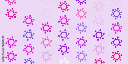 Light Blue, Red vector texture with disease symbols.