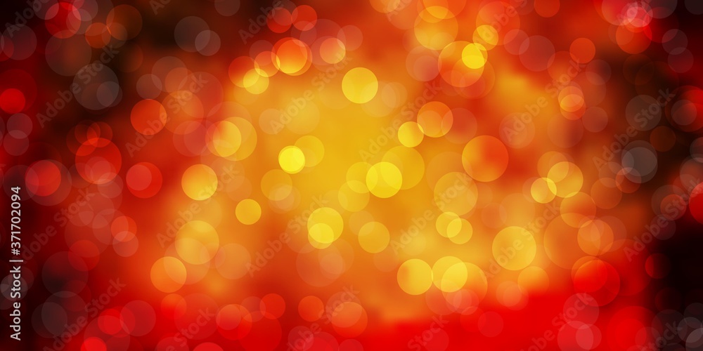 Dark Orange vector backdrop with circles. Glitter abstract illustration with colorful drops. Pattern for wallpapers, curtains. Dark Orange vector backdrop with circles. Glitter abstract illustration with colorful drops. Pattern for wallpapers, curtains.