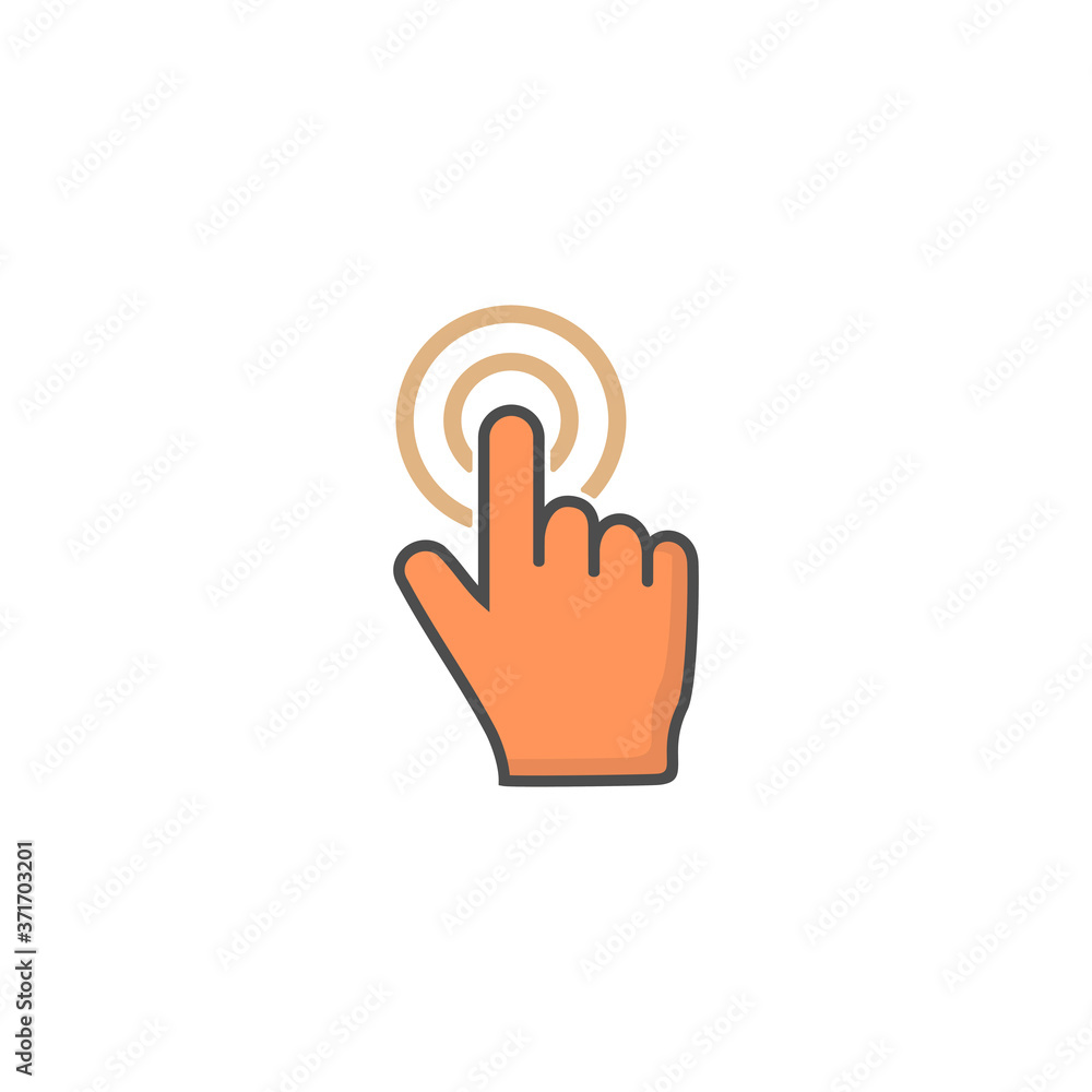 Hand click icon vector. Hand cursor icon Hand click icon vector. Hand cursor icon