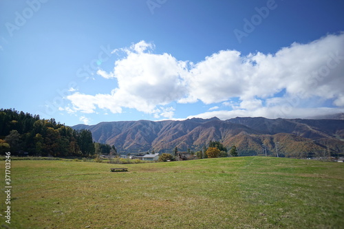 Wallpaper Mural An amazing autumn season of Hakuba mountains, Happo-one, Japan, national nature park Torontodigital.ca