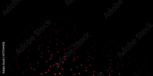Dark Red vector background with colorful stars. Shining colorful illustration with small and big stars. Best design for your ad, poster, banner.