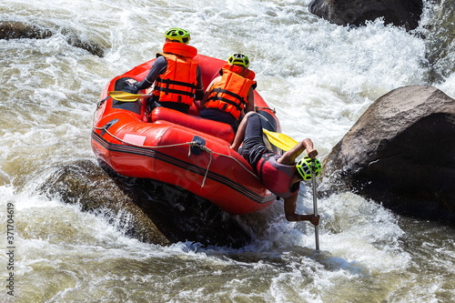 Rafting at Mae Taeng,Chiang Mai,Thailand,extreme and fun sport.