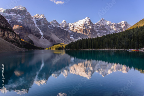 Alpine Lake With Glassy Reflections 