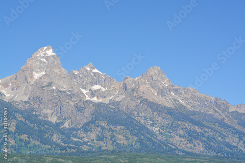 Beautiful view of the Grand Teton Mountains in the Grand Teton National Park, Wyoming © Norm