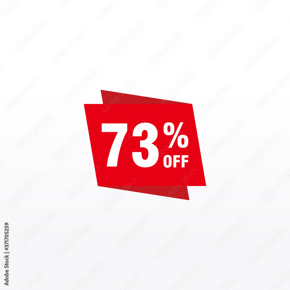 73 discount, Sales Vector badges for Labels, , Stickers, Banners, Tags, Web Stickers, New offer. Discount origami sign banner