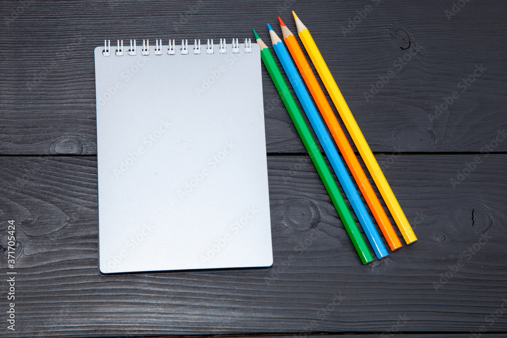 notebook and pencils notebook and pencils