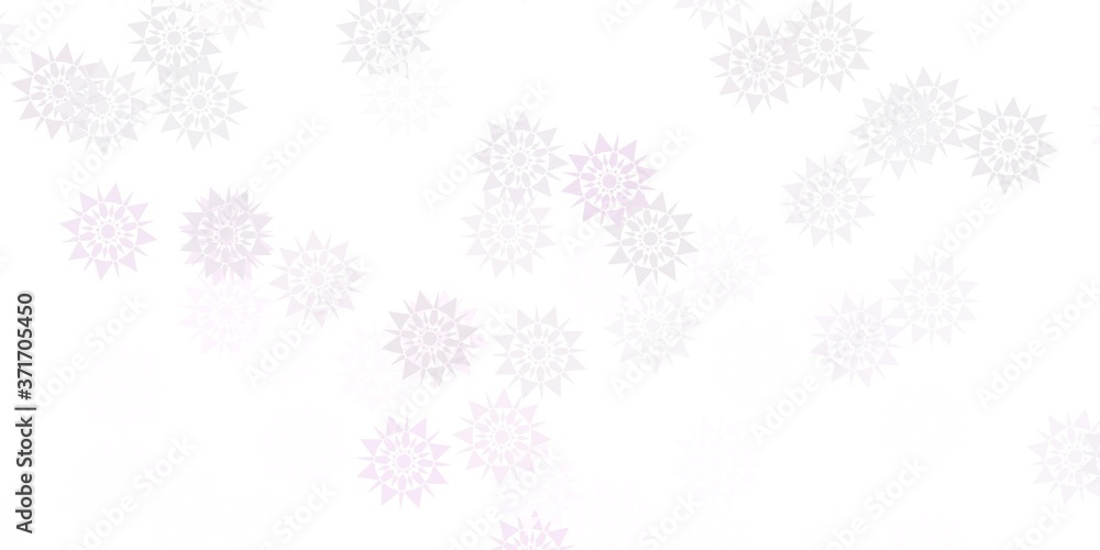 Light purple vector template with ice snowflakes. Light purple vector template with ice snowflakes.