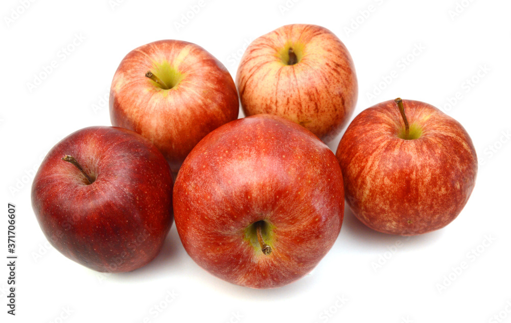 fresh red apples isolated on white background fresh red apples isolated on white background