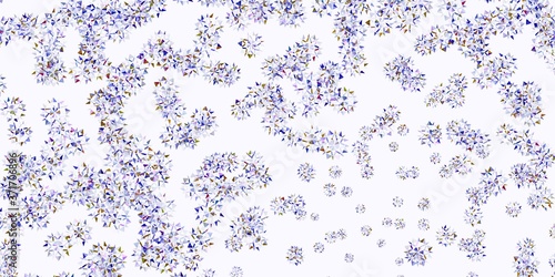 Light pink, green vector layout with beautiful snowflakes.