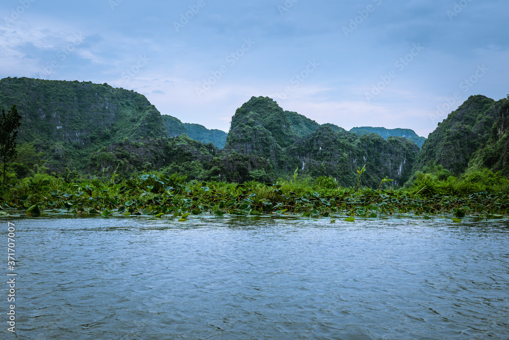 River and mountain range outside of Hua Lu, Northern Vietnam River and mountain range outside of Hua Lu, Northern Vietnam