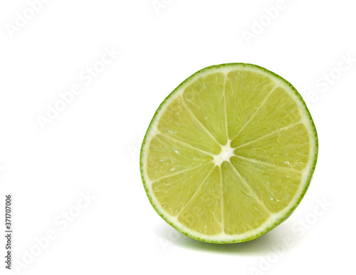 lemon slice on white background