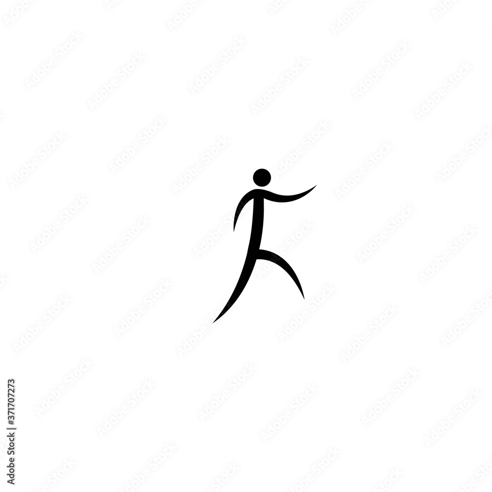 Human running vector logo Human running vector logo