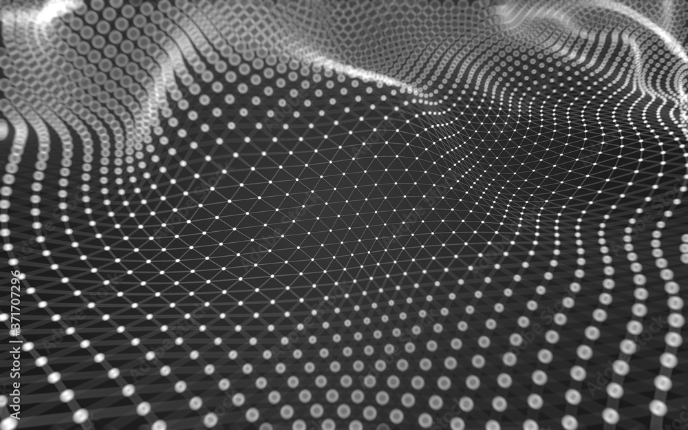 Abstract background. Molecules technology with polygonal shapes, connecting dots and lines. Connection structure. Big data visualization. Abstract background. Molecules technology with polygonal shapes, connecting dots and lines. Connection structure. Big data visualization.