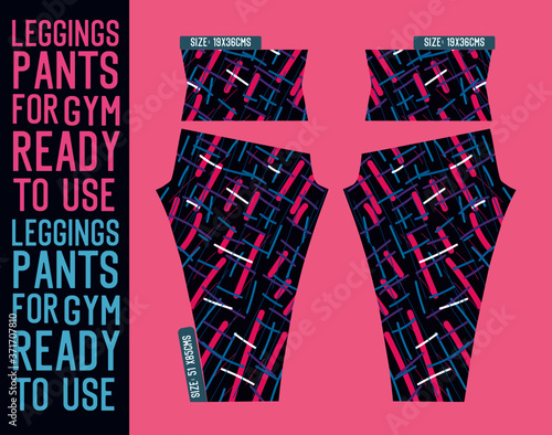 fitness leggings pants vector with mold and ready to use 
