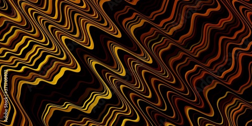 Dark Orange vector pattern with lines. Illustration in abstract style with gradient curved. Best design for your posters, banners.