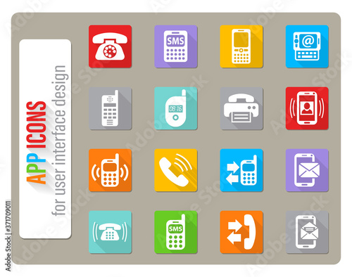 phone icon set