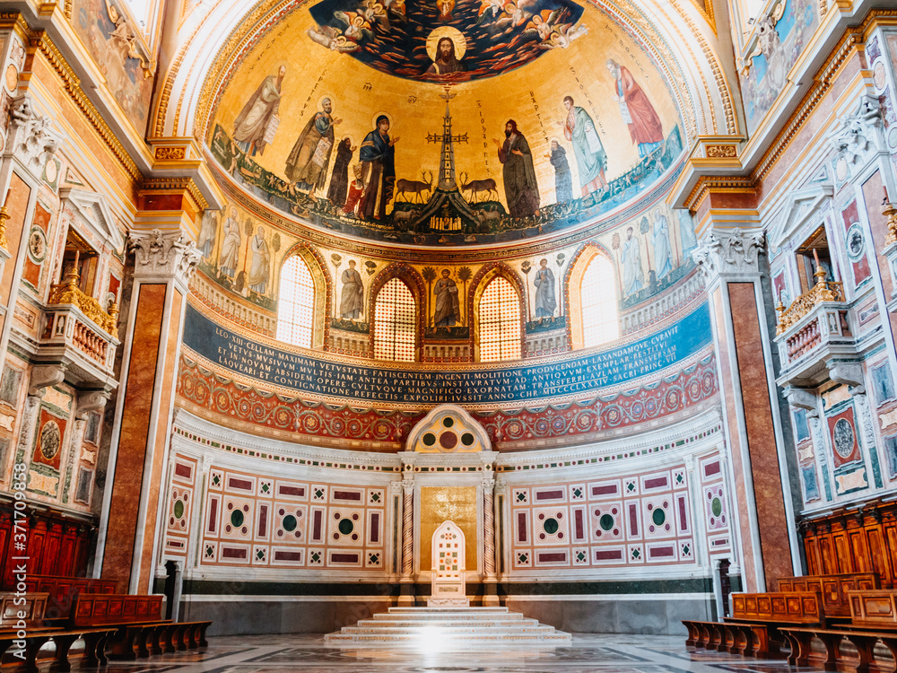 The interior of Archbasilica of Saint John Lateran