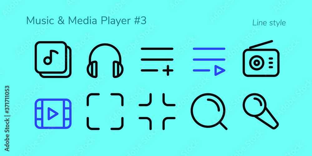 A set of nifty outline music & multimedia player icons for web or app interface and presentation projects (Volume #3) A set of nifty outline music & multimedia player icons for web or app interface and presentation projects (Volume #3)