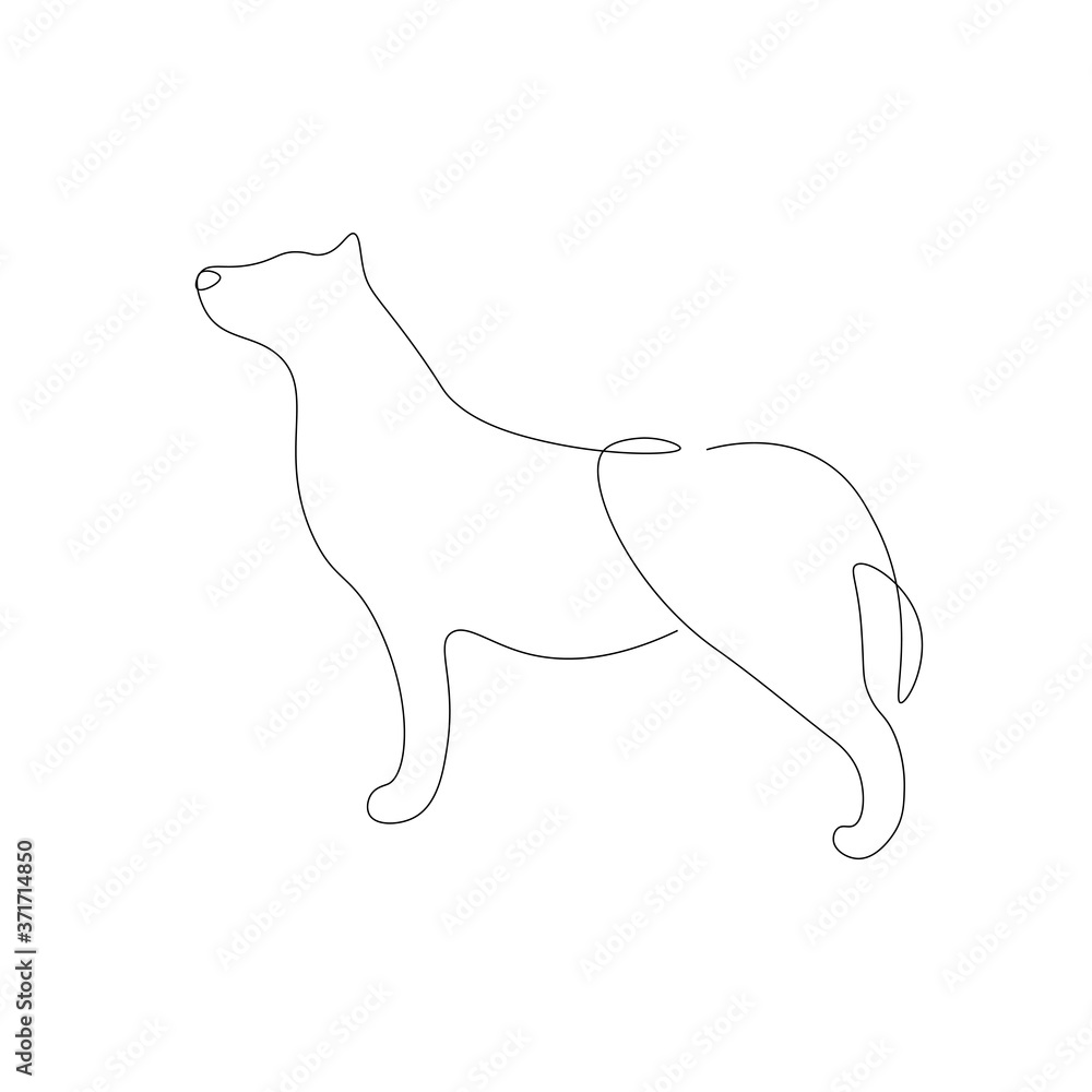 Dog on white background, vector illustration Dog on white background, vector illustration