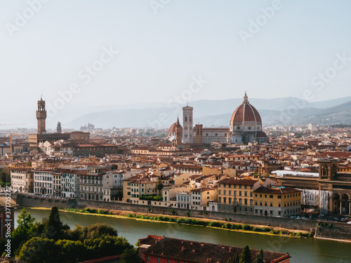 Sunset Panoramic View of Florence city from Piazzale Michelangelo © Yudai Ibusuki