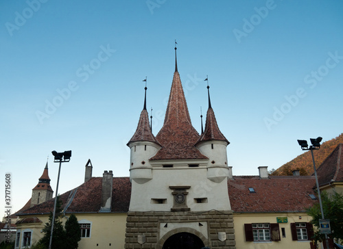 Upper part of Catherine's gate in Brasov, city in Romania.
