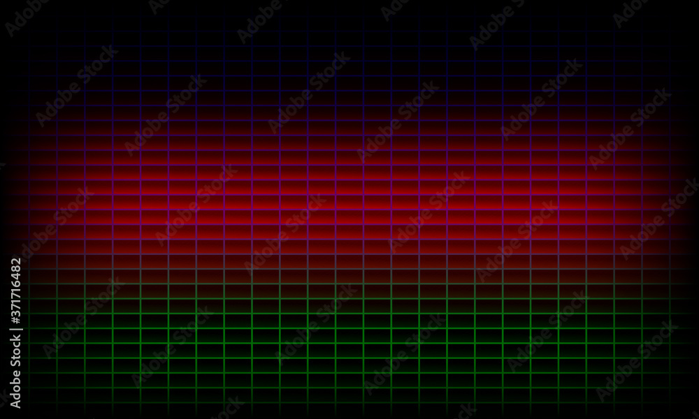 Rectangular vector illustration in black, red and green colors perfect for abstraction backgrounds