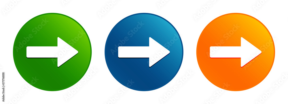 Next arrow icon liquid design round button set illustration Next arrow icon liquid design round button set illustration
