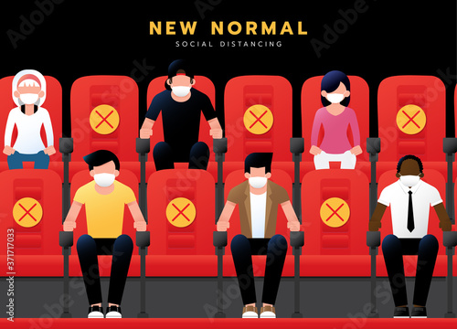 New normal of social distancing in cinema theatre