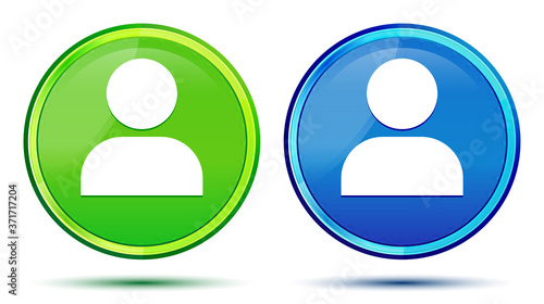 User profile icon creative natural round button set illustration
