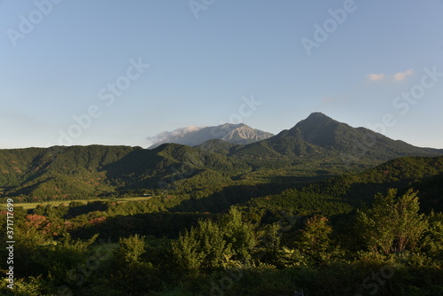 日本の岡山県の蒜山高原の美しい景色