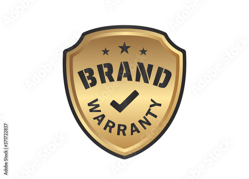 Brand warranty-shield vector design, Brand warranty